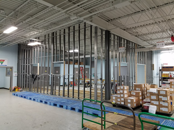 Battery Assembly Room Walls Going Up