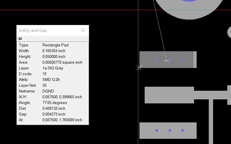 The copper features are 0.004” from the actual printed circuit board edge.