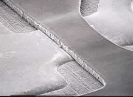 Figure 1: Example of dry film resist side walls