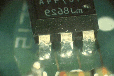 Figure 9: Poor initial plating caused this defect Figure 9: Poor initial plating caused this defect
