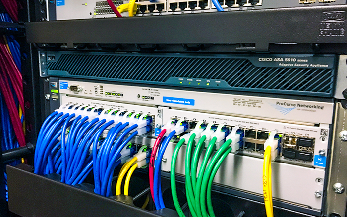 Example of a network setup for an office setting Example of a network setup for an office setting