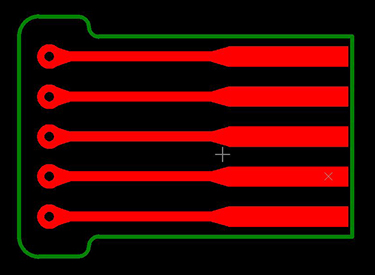 Fillets and Teardrops in a Flex Circuit