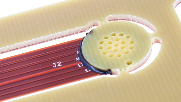 Flex PCB Stiffener for Printed Through Hole Components Flex PCB Stiffener for Printed Through Hole Components