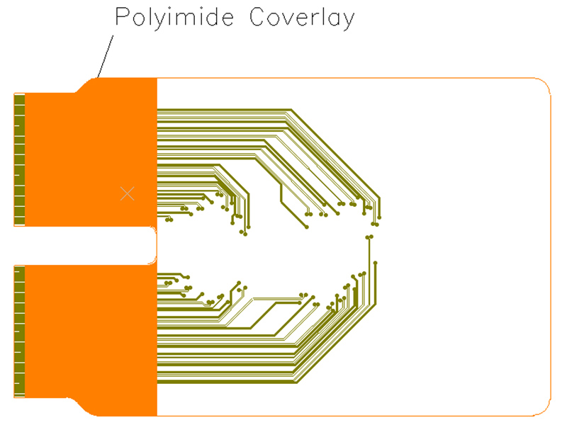 Internal flex layer with coverlay