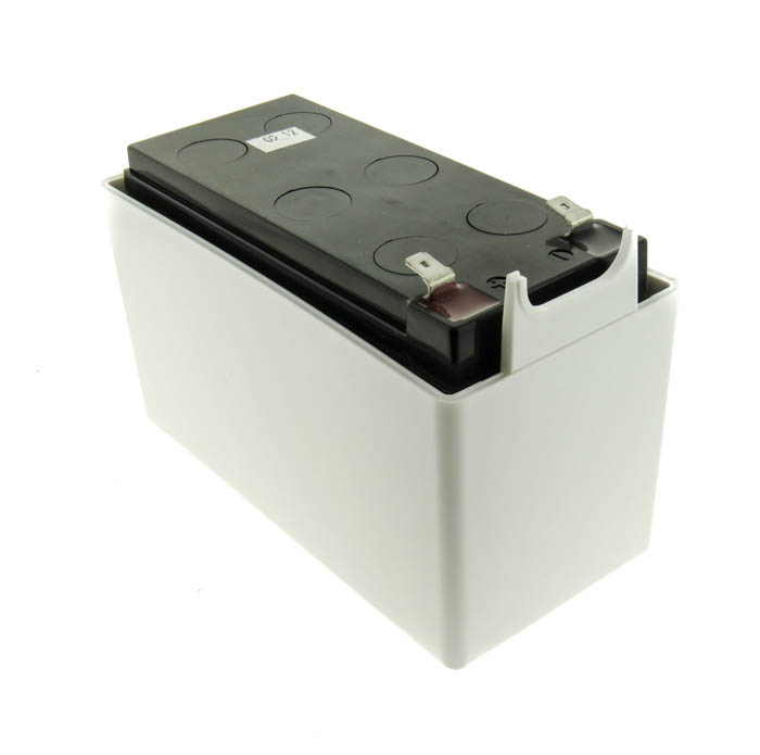 Example of a lead acid battery pack inside a plastic enclosure Example of a lead acid battery pack inside a plastic enclosure