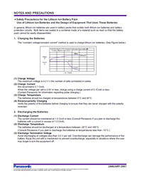 Panasonic - Lithium Ion Battery Precautions