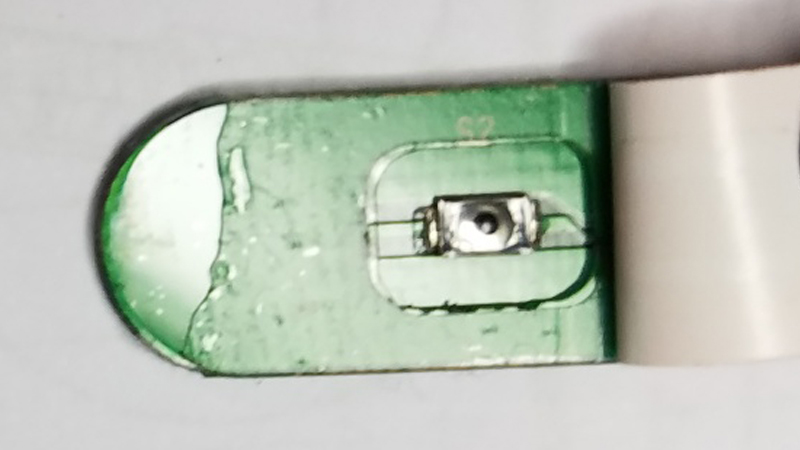 Membrane switch stack-up with the overlay removed Membrane switch stack-up with the overlay removed