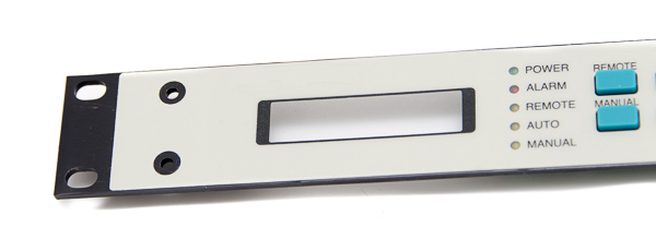 User Interface with graphic overlay and status LEDs